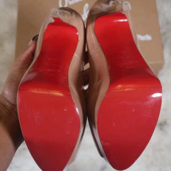 Christian Louboutin Nude Lady Peep 150 AUTHENTIC - Picture 4 of 8